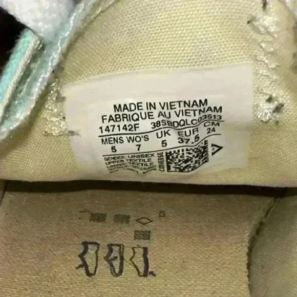 Converse All Star Low Top Tennis Shoes in Mint Green/Teal Blue - Mens 5 Ladies 7 - Picture 5 of 9